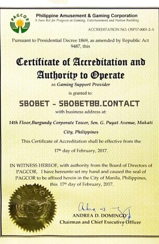 Giấy phép cá cược Pagcor